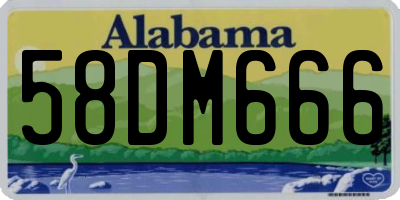AL license plate 58DM666