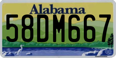 AL license plate 58DM667