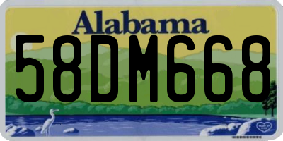 AL license plate 58DM668