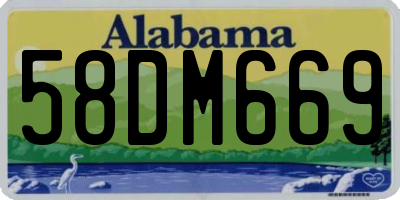 AL license plate 58DM669