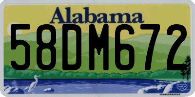 AL license plate 58DM672