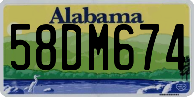 AL license plate 58DM674