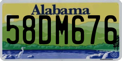 AL license plate 58DM676