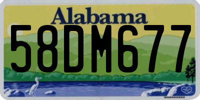 AL license plate 58DM677