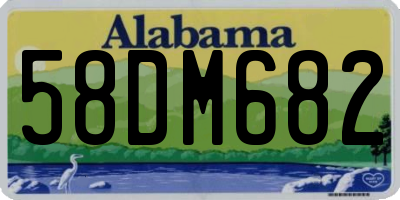 AL license plate 58DM682