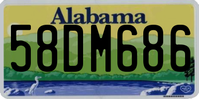 AL license plate 58DM686