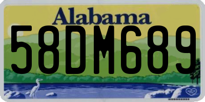 AL license plate 58DM689