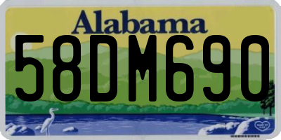 AL license plate 58DM690