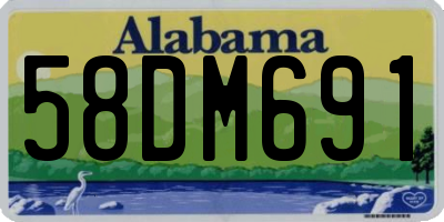 AL license plate 58DM691