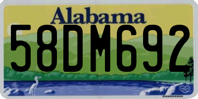 AL license plate 58DM692