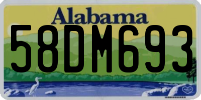 AL license plate 58DM693