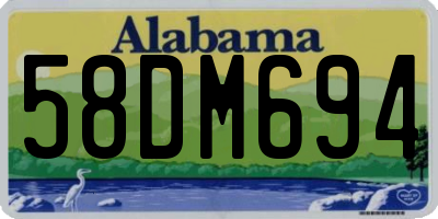 AL license plate 58DM694