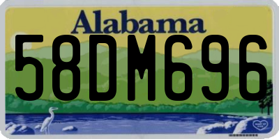AL license plate 58DM696