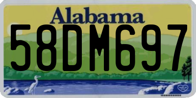 AL license plate 58DM697