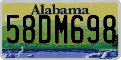 AL license plate 58DM698