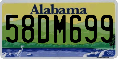 AL license plate 58DM699