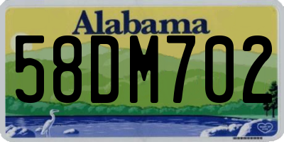 AL license plate 58DM702
