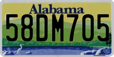 AL license plate 58DM705