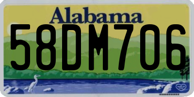 AL license plate 58DM706