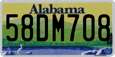 AL license plate 58DM708