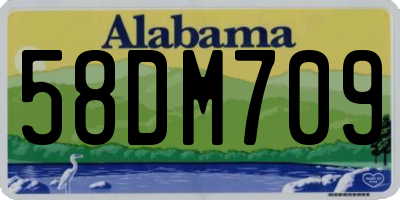 AL license plate 58DM709