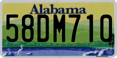 AL license plate 58DM710