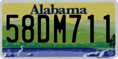 AL license plate 58DM711