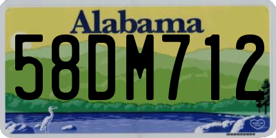 AL license plate 58DM712