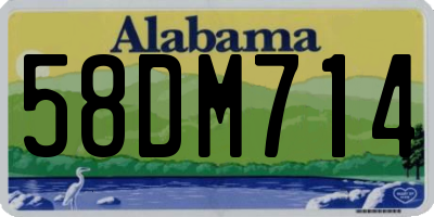 AL license plate 58DM714