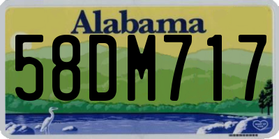AL license plate 58DM717