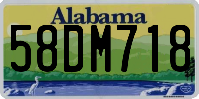 AL license plate 58DM718