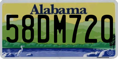 AL license plate 58DM720