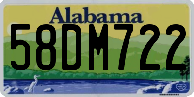 AL license plate 58DM722