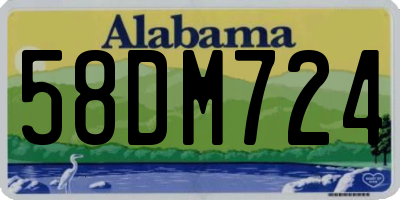 AL license plate 58DM724