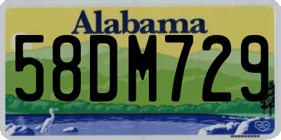 AL license plate 58DM729