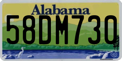 AL license plate 58DM730