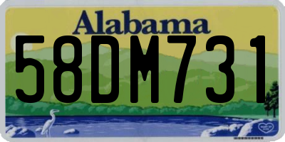 AL license plate 58DM731