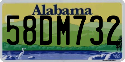 AL license plate 58DM732