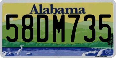 AL license plate 58DM735