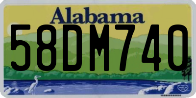 AL license plate 58DM740