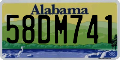 AL license plate 58DM741