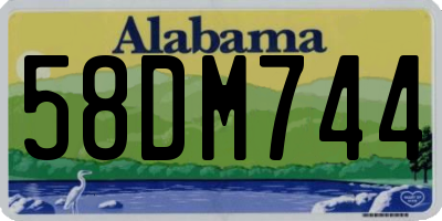 AL license plate 58DM744