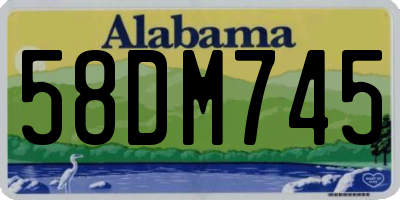 AL license plate 58DM745