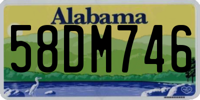 AL license plate 58DM746