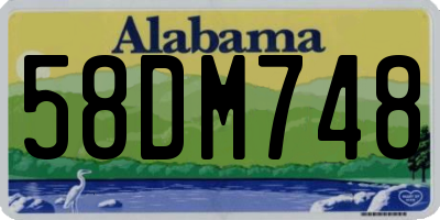 AL license plate 58DM748