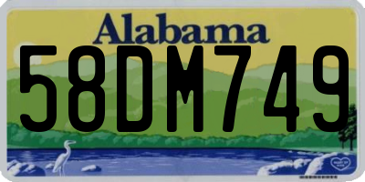 AL license plate 58DM749