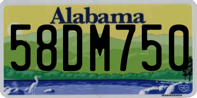 AL license plate 58DM750