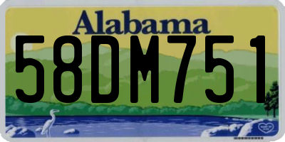 AL license plate 58DM751