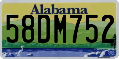 AL license plate 58DM752