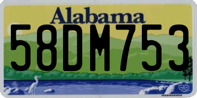 AL license plate 58DM753